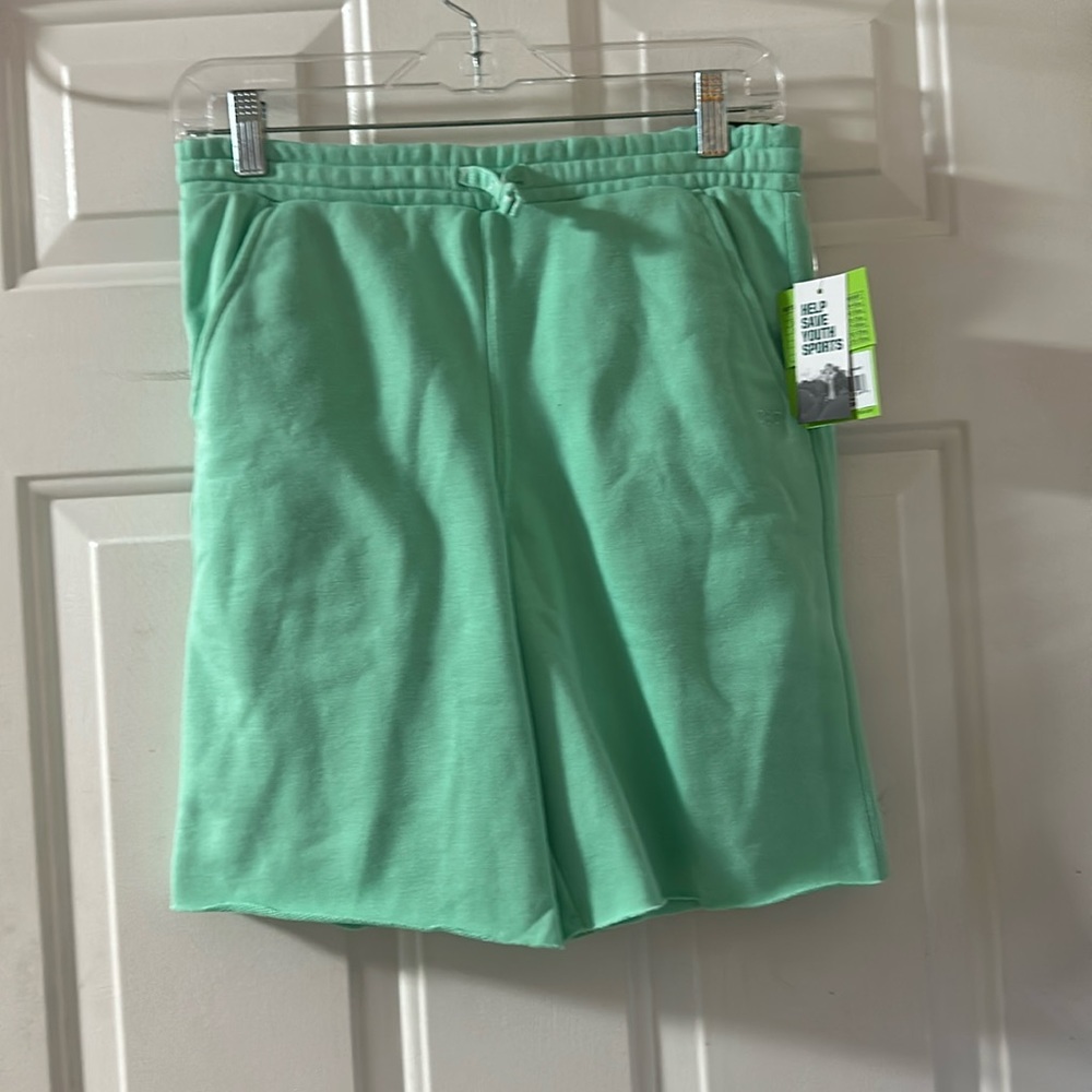 DSG EVERYDAY FRENCH TERRY SHORTS: COOL MINT: NEW WITH TAGS: SIZE XL (18)